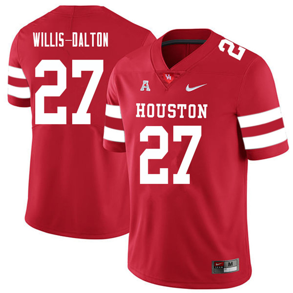 2018 Men #27 Amaud Willis-Dalton Houston Cougars College Football Jerseys Sale-Red